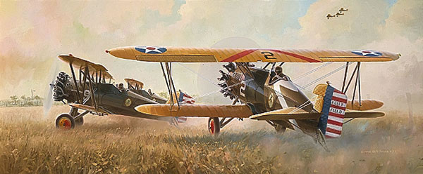 "Farmer's Nightmare" - Keith Ferris - P-12B Aviation Art